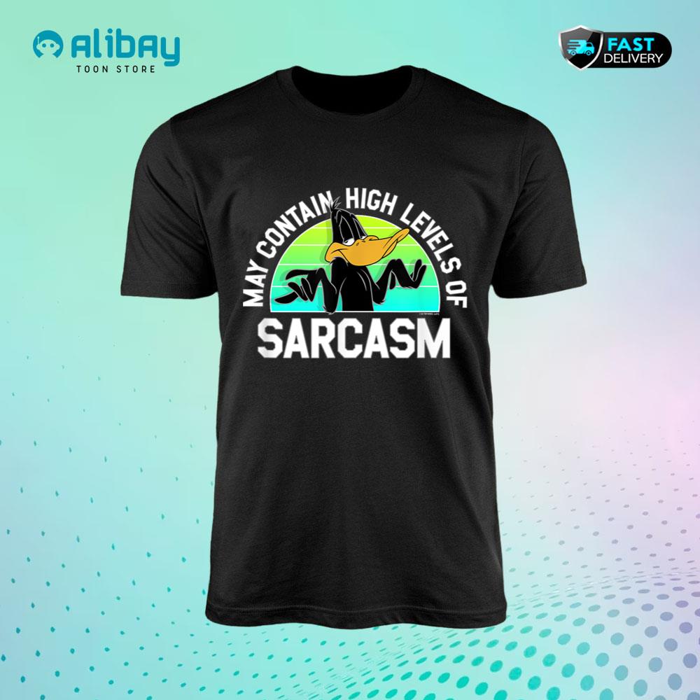 Looney Tunes Daffy Duck Contains High Levels Of Sarcasm T-Shirt