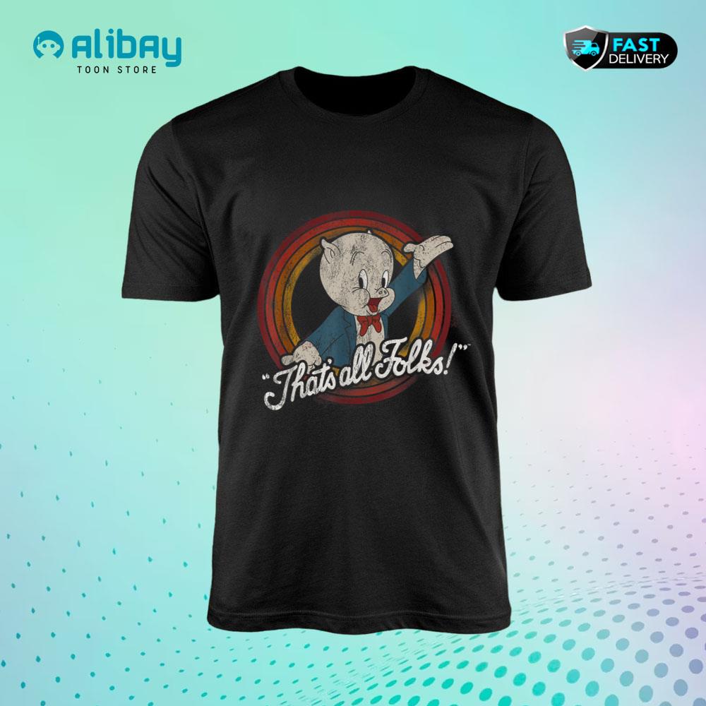 Looney Tunes Porky Pig That's All Folks Classic T-Shirt