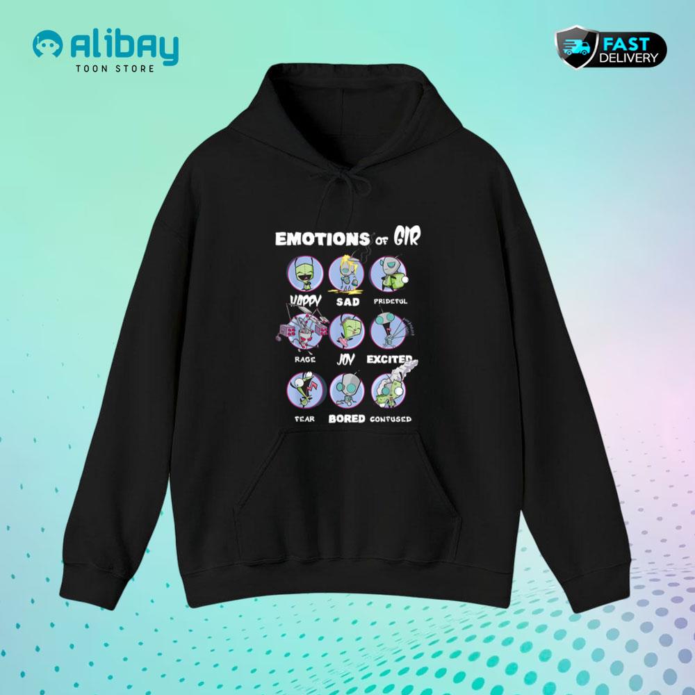 Nickelodeon Invader Zim The Many Emotions of GIR Pullover Hoodie