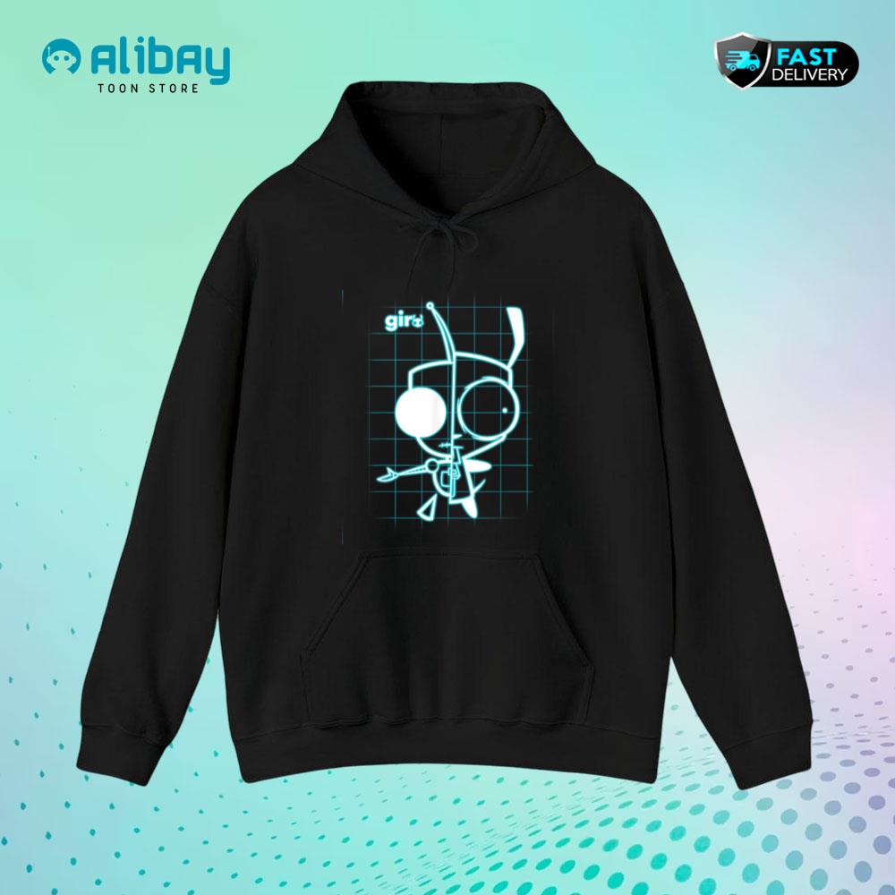 Nickelodeon Invader Zim X-Ray Schematic GIR Pullover Hoodie