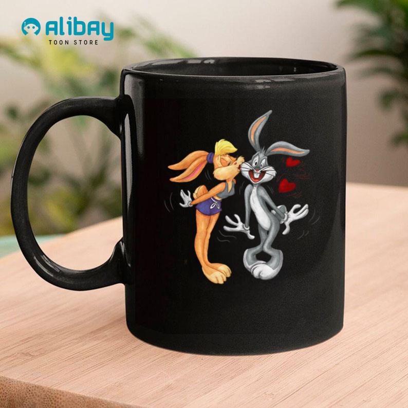 Looney Tunes Bugs and Lola Kiss Valentine's Day Coffee Mug