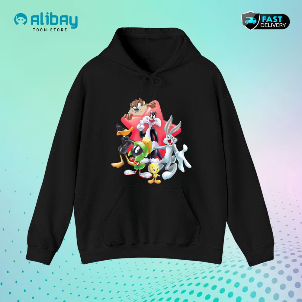 Looney Tunes Bugs Bunny and Friends Star Pullover Hoodie