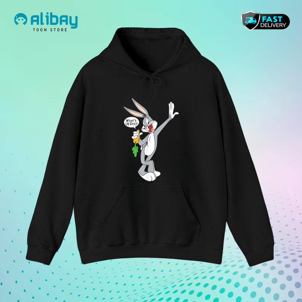 Looney Tunes Bugs Bunny What's Up Doc Portrait Pullover Hoodie