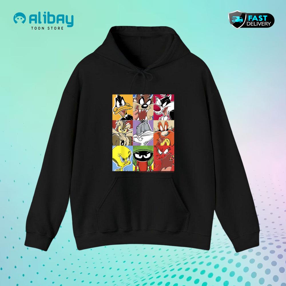 Looney Tunes Character Box Up Pullover Hoodie