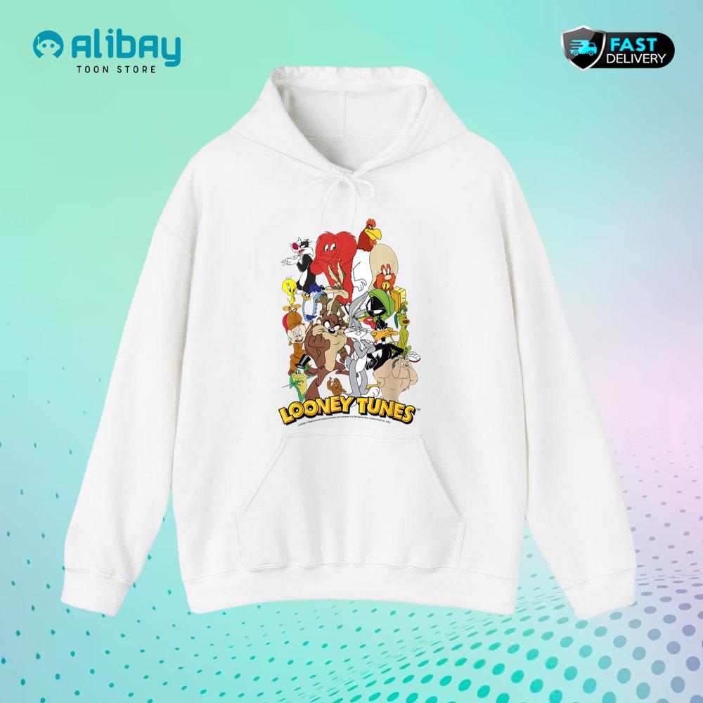 Looney Tunes Character Stack Logo Hoodie