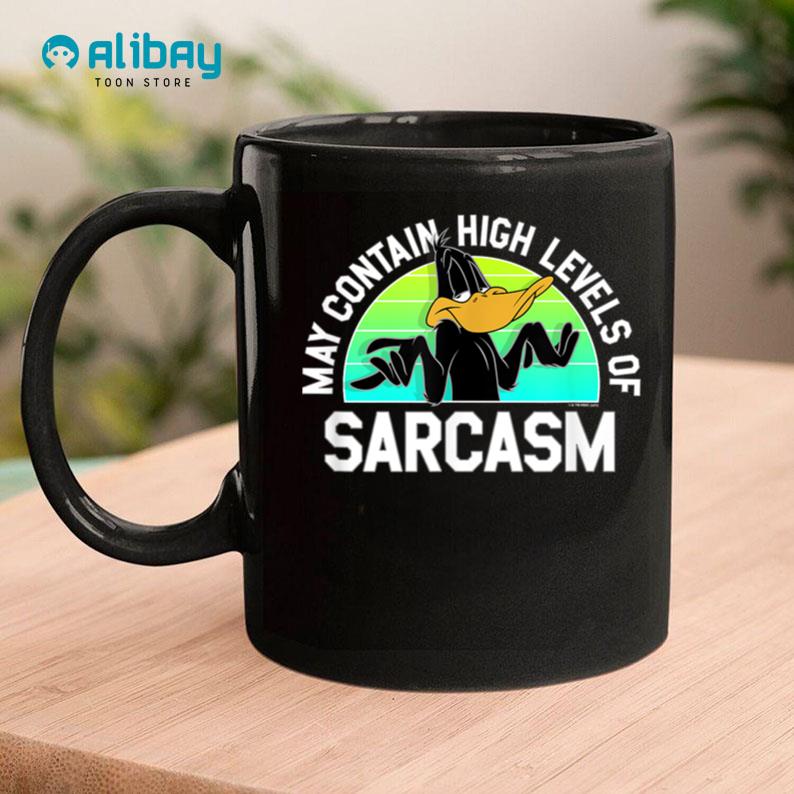 Looney Tunes Daffy Duck Contains High Levels Of Sarcasm Coffee Mug