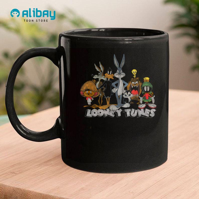 Looney Tunes Group Shot Distressed Line Up Coffee Mug