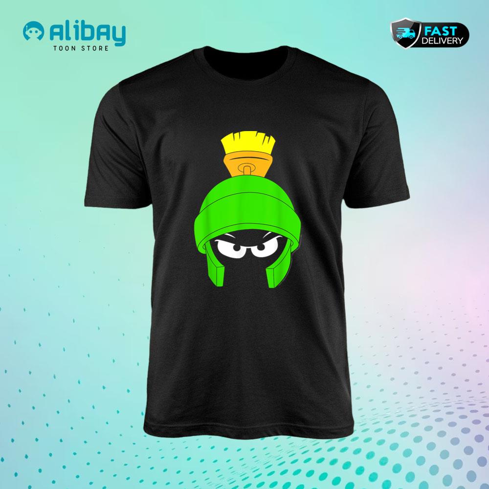 Looney Tunes Marvin The Martian Dark Big Face T-Shirt