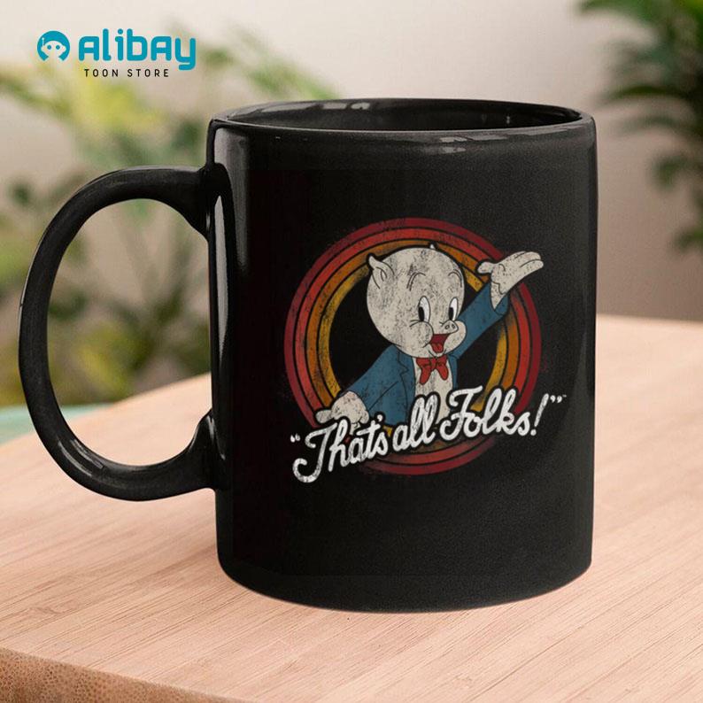 Looney Tunes Porky Pig That's All Folks Classic Coffee Mug