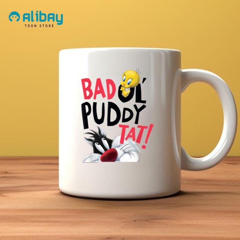 Looney Tunes Sylvester and Tweety Bad ol' Puddy Coffee Mug