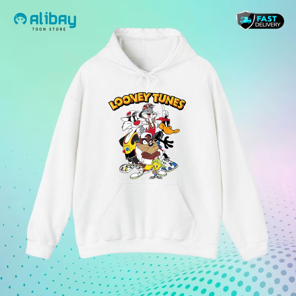 Looney Tunes Sylvester, Taz, Daffy, Bugs Hoodie