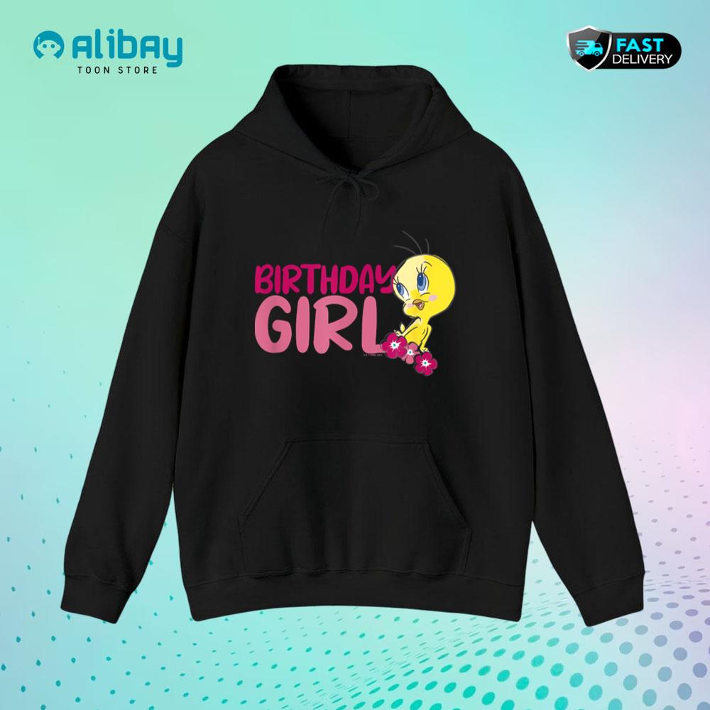 Looney Tunes Tweety Floral Birthday Girl Pullover Hoodie