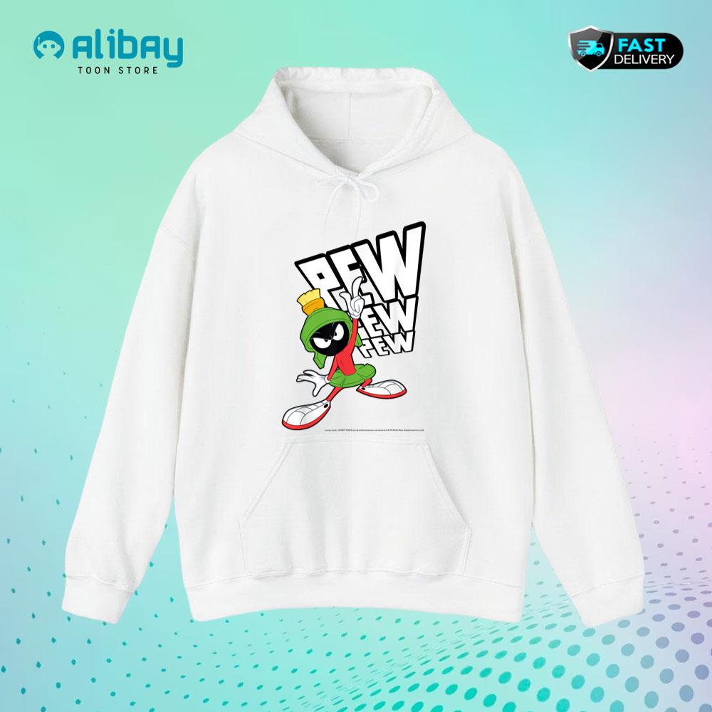 Marvin The Martian Pew Pew Pew Pullover Hoodie